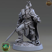 Oath of  Vengeance Paladin Unpainted Miniature | 28mm, 32mm, 54mm 75mm Scales | Dungeons and Dragons | Pathfinder | Daybreak Miniatures - Only-Games