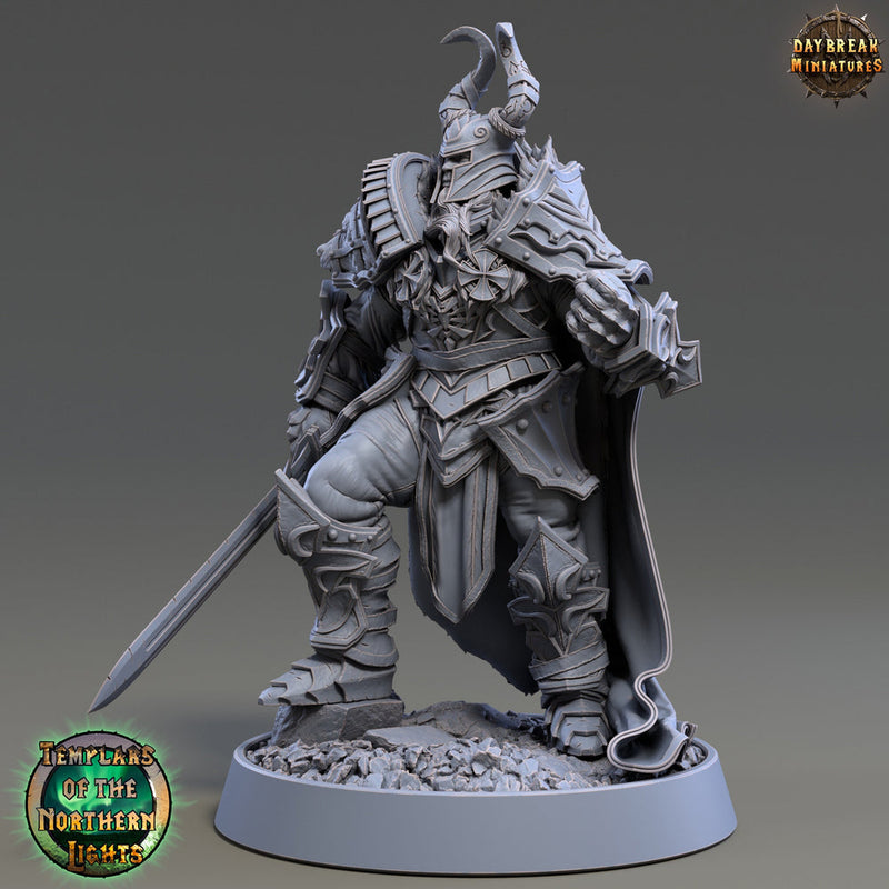 Oath of  Vengeance Paladin Unpainted Miniature | 28mm, 32mm, 54mm 75mm Scales | Dungeons and Dragons | Pathfinder | Daybreak Miniatures - Only-Games