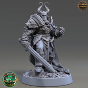 Oath of  Vengeance Paladin Unpainted Miniature | 28mm, 32mm, 54mm 75mm Scales | Dungeons and Dragons | Pathfinder | Daybreak Miniatures - Only-Games