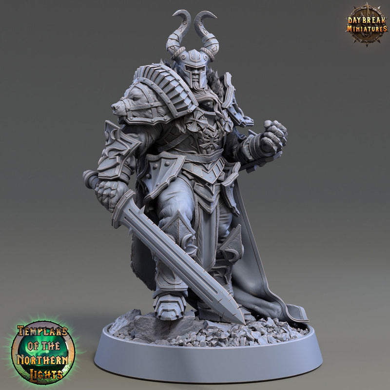 Oath of  Vengeance Paladin Unpainted Miniature | 28mm, 32mm, 54mm 75mm Scales | Dungeons and Dragons | Pathfinder | Daybreak Miniatures - Only-Games
