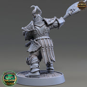 Oath of  Conquest Paladin, Cleric Unpainted Miniature | 28mm, 32mm, 54mm 75mm Scales | Dungeons and Dragons Pathfinder | Daybreak Miniatures - Only-Games