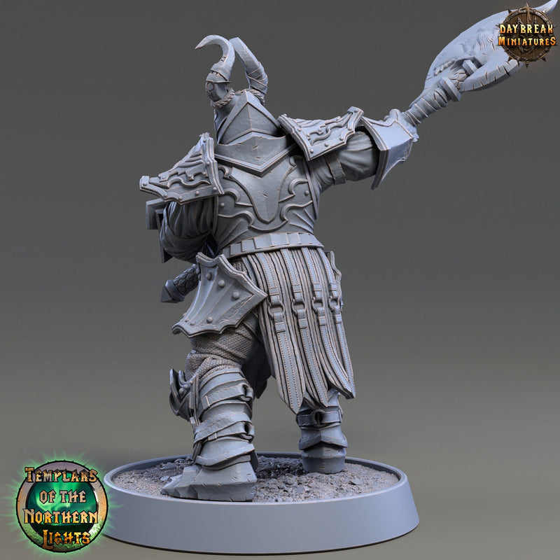 Oath of  Conquest Paladin, Cleric Unpainted Miniature | 28mm, 32mm, 54mm 75mm Scales | Dungeons and Dragons Pathfinder | Daybreak Miniatures - Only-Games