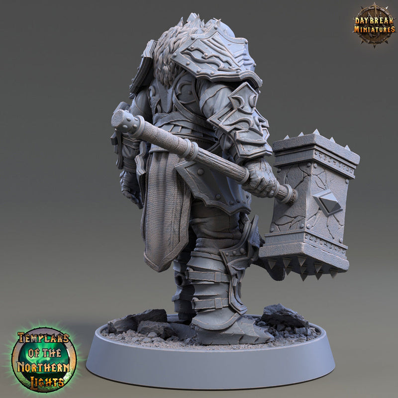 Oath of  Devotion Paladin Unpainted  | 28mm, 32mm, 54mm, 75mm Scales | 100mm Tall | Dungeons and Dragons | Pathfinder | Daybreak Miniatures - Only-Games
