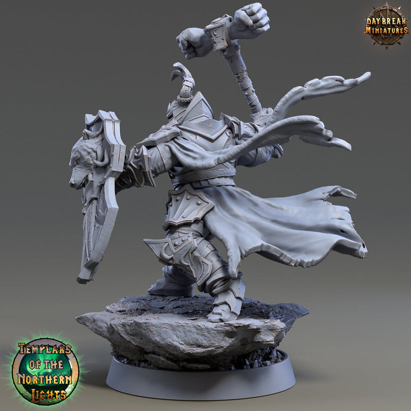 Oath of  Devotion Paladin, Cleric  | 28mm, 32mm, 54mm, 75mm Scales | 100mm Tall | Dungeons and Dragons | Pathfinder | Daybreak Miniatures - Only-Games