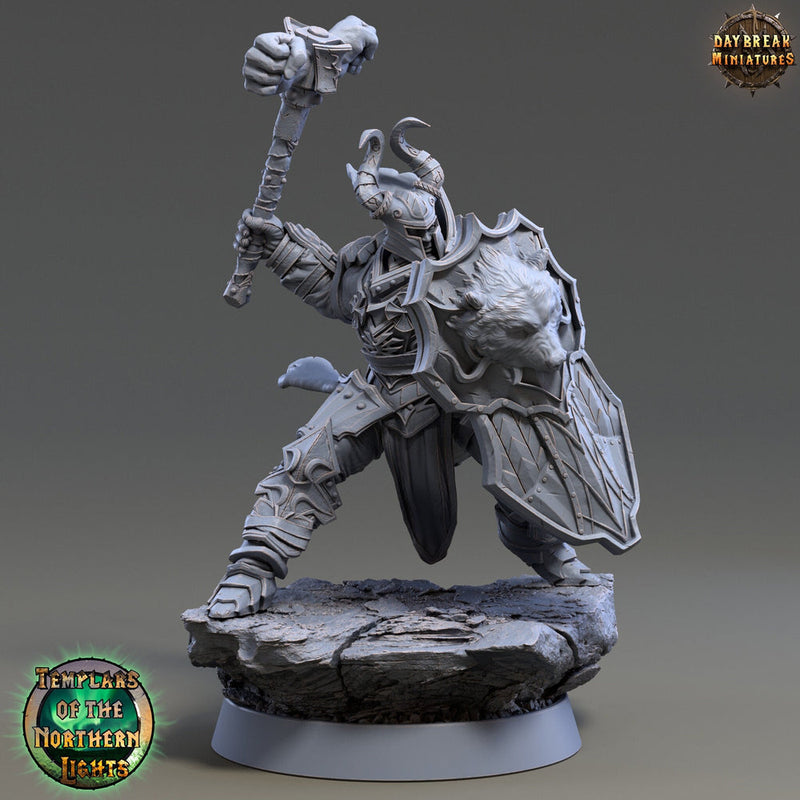 Oath of  Devotion Paladin, Cleric  | 28mm, 32mm, 54mm, 75mm Scales | 100mm Tall | Dungeons and Dragons | Pathfinder | Daybreak Miniatures - Only-Games
