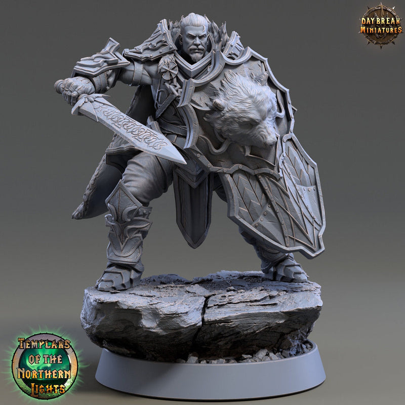 Oath of  Devotion Paladin, Cleric  | 28mm, 32mm, 54mm, 75mm Scales | 100mm Tall | Dungeons and Dragons | Pathfinder | Daybreak Miniatures - Only-Games