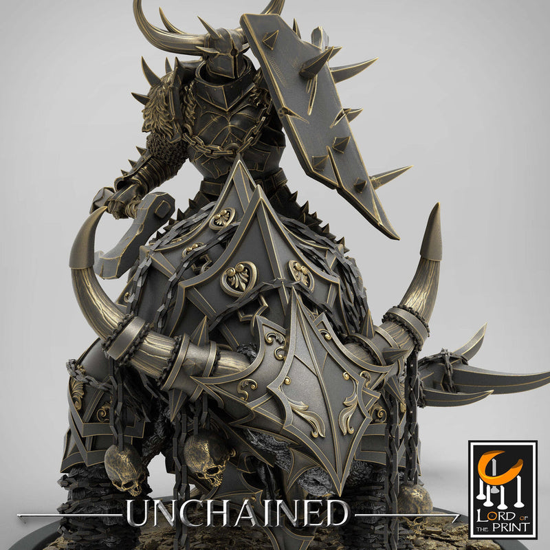 Chaos Knight on Armored Muscular Beast, Oathbreaker Paladin |  Dungeons and Dragons 5e  | 28mm,32mm,54mm,75mm Scale | Pathfinder | - Only-Games