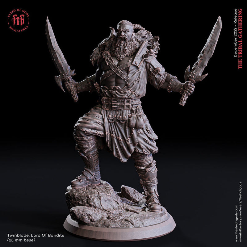 Human Rogue Thief Assassin Fighter PC / NPC | 28mm, 32mm,54mm, 75mm, 100mm Scale Resin Miniature | Dungeons and Dragons | Flesh of Gods - Only-Games