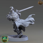 Oath of Vengeance Paladin, Fighter | 28mm, 32mm, 54mm, 75mm Scales | 100mm Tall | Dungeons and Dragons | Pathfinder | Daybreak Miniatures - Only-Games