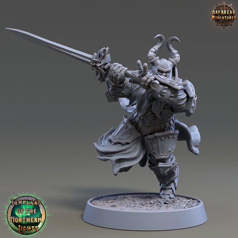 Oath of Vengeance Paladin, Fighter | 28mm, 32mm, 54mm, 75mm Scales | 100mm Tall | Dungeons and Dragons | Pathfinder | Daybreak Miniatures - Only-Games
