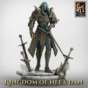 High Elf Lord Paladin, Moon Elf,  Eladrin  Unpainted Miniature | 28mm, 32mm,54mm,75mm, 100mm Scales | Dungeons and Dragons | Pathfinder | - Only-Games