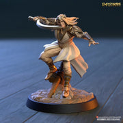Elf Male Fighter Paladin with Sword  | 28mm, 32mm Scales also 50mm and 100mm| Dungeons and Dragons| Pathfinder | Clay Cyanide - Only-Games