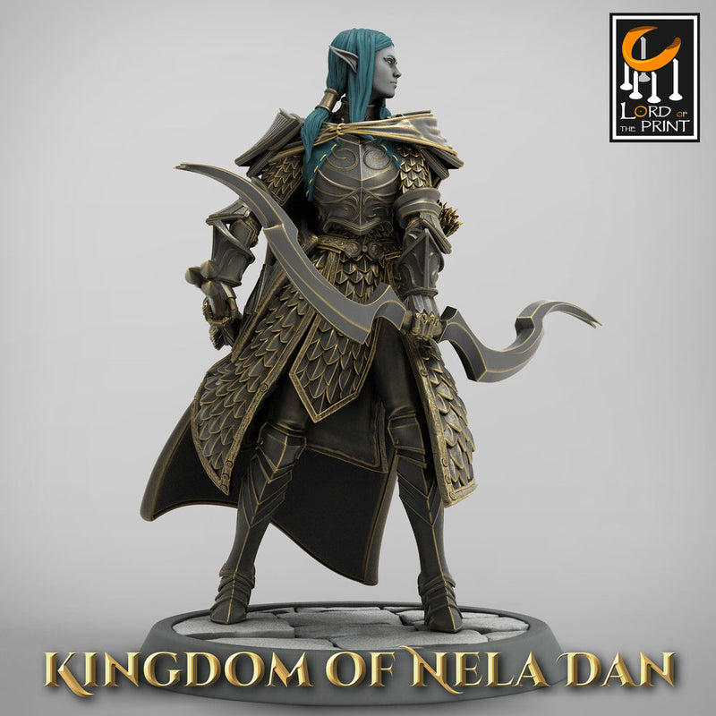 High Elf Archer Sharpshooter Fighter , Moon Elf,  Eladrin Unpainted Miniature | 28mm, 32mm,75mm Scales | Dungeons and Dragons | Pathfinder | - Only-Games