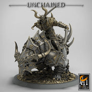 Chaos Knight on Armored Muscular Beast, Oathbreaker Paladin |  Dungeons and Dragons 5e  | 28mm,32mm,54mm,75mm Scale| Pathfinder | - Only-Games