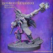 Dwarf Fighter Paladin Battle Hammer | Dungeons and Dragons Resin Figure Miniature | 28mm,32mm,75mm Scales | Pathfinder Mini for Painting | - Only-Games