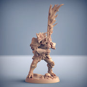 Dragonborn Paladin Fighter 2-handed Flaming Sword  | 28mm, 32mm, 54mm, 75mm Scale Resin Miniature | Dungeons and Dragons | Pathfinder | - Only-Games