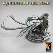 High Elf Female Queen Paladin Mounted on Winged Feline, Moon Elf,  Eladrin  | 28mm, 32mm,54mm Scales | Dungeons and Dragons | Pathfinder | - Only-Games