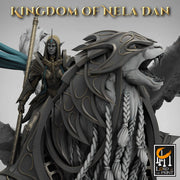 High Elf Female Queen Paladin Mounted on Winged Feline, Moon Elf,  Eladrin  | 28mm, 32mm,54mm Scales | Dungeons and Dragons | Pathfinder | - Only-Games