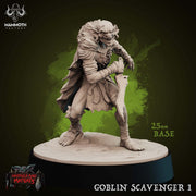 Goblin with Short Sword Scavenger  | Dungeons and Dragons | 28mm,32mm,54mm,75mm Scales | Pathfinder Mini for Painting | Mammoth Factory - Only-Games
