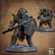 Warforged Paladin, Fighter , Cleric PC NPC  | 28mm, 32mm, 75mm Scale Resin Miniature | Dungeons and Dragons | Artisan Guild - Only-Games