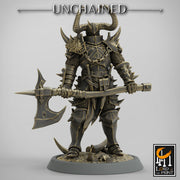Fighter Great Axe, Light Soldier, Oathbreaker Paladin,  Unpainted Mini | 28mm,32mm,54mm,75mm,100mm Scales | Dungeons & Dragons | Pathfinder - Only-Games