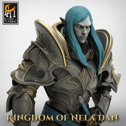 High Elf Lord Paladin, Moon Elf,  Eladrin  Unpainted Miniature | 28mm, 32mm,54mm,75mm, 100mm Scales | Dungeons and Dragons | Pathfinder | - Only-Games