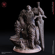 Human Fighter Evil Weapon Master, Oathbreaker Paladin | 28mm, 32mm,54mm,75mm, 100mm Scales | Player Character Mini-D&D 5e | Flesh of Gods - Only-Games