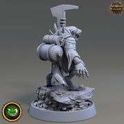 Wererat 2handed weapon , Ratfolk, Ratman |Resin| Dungeons and Dragons 5e | 28mm,32mm,54m,75mm Scales | Pathfinder D&D | Daybreak Miniatures - Only-Games