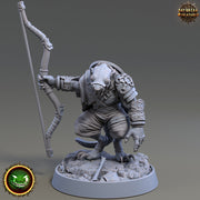 Wererat Archer , Ratfolk, Ratman |Resin| Dungeons and Dragons 5e | 28mm,32mm,54m,75mm Scales | Pathfinder D&D | Daybreak Miniatures - Only-Games