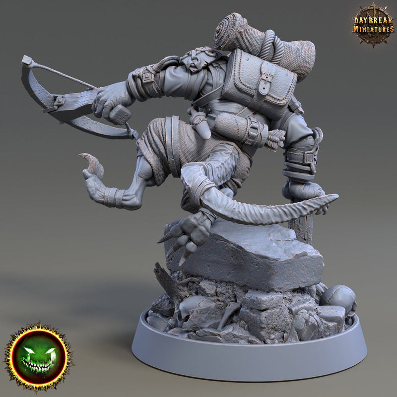 Wererat Crossbow Expert, Ratfolk, Ratman |Resin| Dungeons and Dragons 5e | 28mm,32mm,54m,75mm Scales | Pathfinder D&D | Daybreak Miniatures - Only-Games