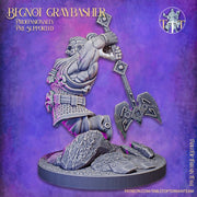 Dwarf Fighter Paladin Great Axe | Dungeons and Dragons Resin Figure Miniature | 28mm,32mm,75mm Scales | Pathfinder Mini for Painting | - Only-Games