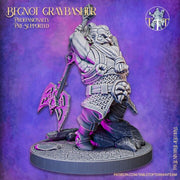 Dwarf Fighter Paladin Great Axe | Dungeons and Dragons Resin Figure Miniature | 28mm,32mm,75mm Scales | Pathfinder Mini for Painting | - Only-Games