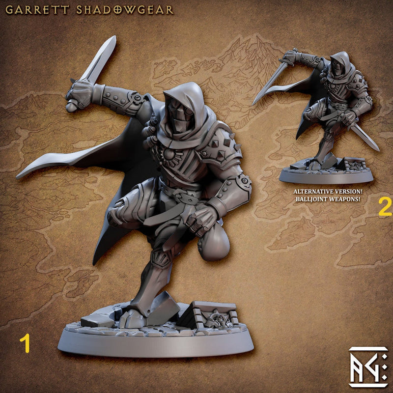 Warforged Rogue,  Thief , Assassin, Ranger PC NPC | 28mm, 32mm, 75mm Scale Resin | Dungeons and Dragons | Auron | Artisan Guild - Only-Games