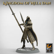 High Elf Ranger Fighter Spear and Sword , Moon Elf,  Eladrin Unpainted  | 28mm, 32mm,54mm,75mm Scales | Dungeons and Dragons | Pathfinder | - Only-Games