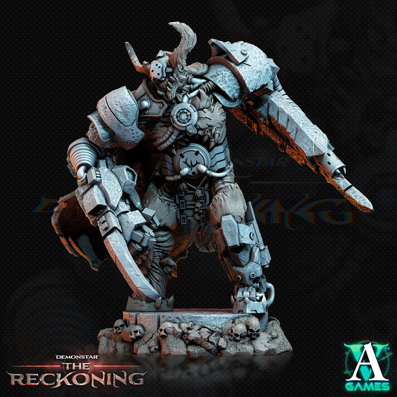 Armari Headhunters - Chaos Lord | Sci-Fi Miniature SpellJammer| 28mm,32mm Scales | 54mm, 75mm TALL | Resin Mini Unpainted |Archvillain Games - Only-Games