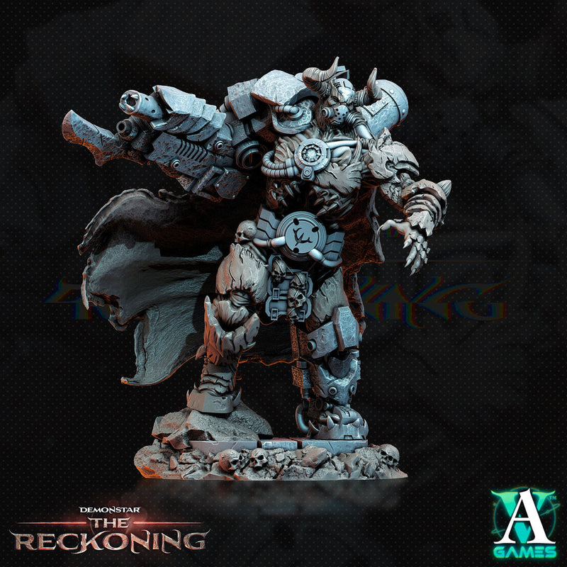 Armari Headhunters - Chaos Lord | Sci-Fi Miniature SpellJammer| 28mm,32mm Scales | 54mm, 75mm TALL | Resin Mini Unpainted |Archvillain Games - Only-Games