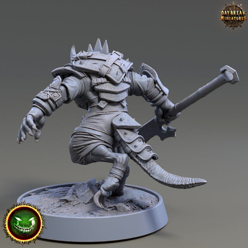 Wererat 2handed weapon ,Ratfolk, Ratman |Resin| D and D 5e|28mm,32mm,54m,75mm Scales | Pathfinder D&D | Daybreak Miniatures - Only-Games
