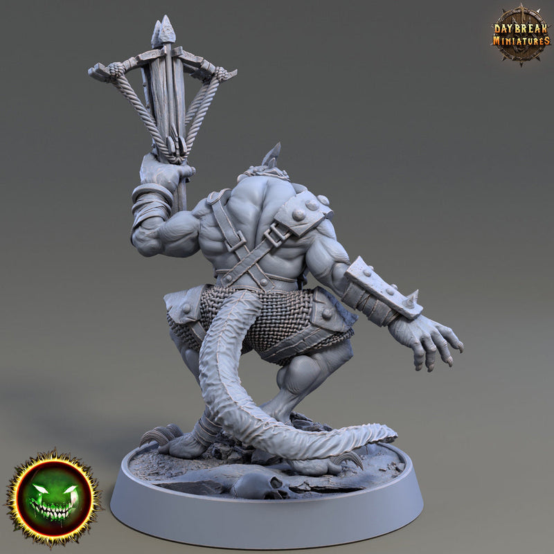 Wererat Crossbow Expert, Ratfolk, Ratman |Resin| Dungeons and Dragons 5e | 28mm,32mm,54m,75mm Scales | Pathfinder D&D | Daybreak Miniatures - Only-Games