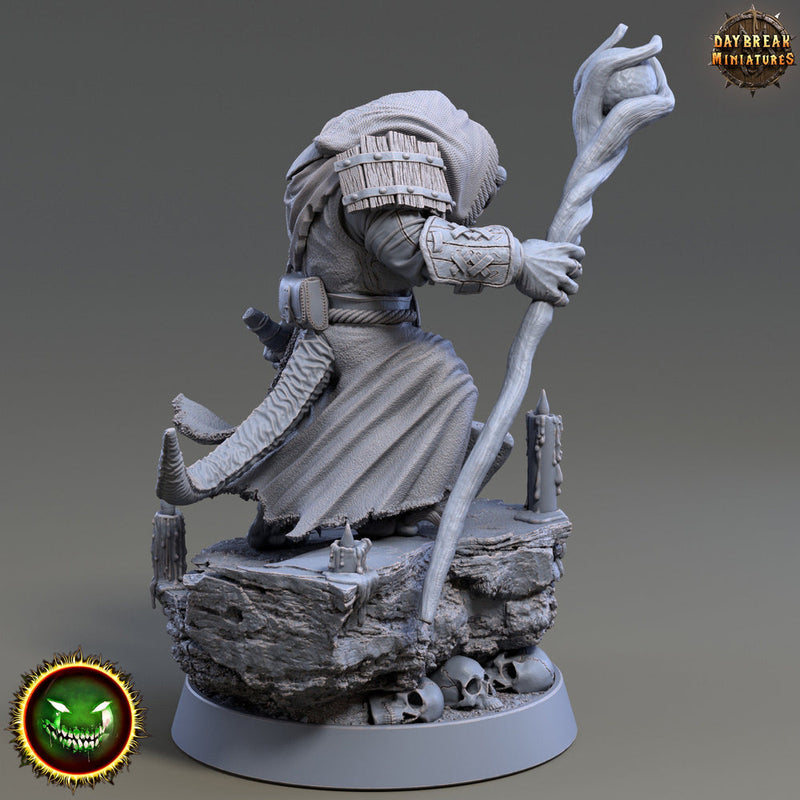 Wererat Warlock Wizard, Ratfolk, Ratman |Resin| Dungeons and Dragons 5e | 28mm,32mm,54m,75mm Scales | Pathfinder D&D | Daybreak Miniatures - Only-Games