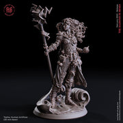 Female Artificer, Wizard, Warlock, Sorcerer | 28mm, 32mm,75mm Scales | 100mmTall | Player Character Mini- D&D 5e Pathfinder | Flesh of Gods - Only-Games