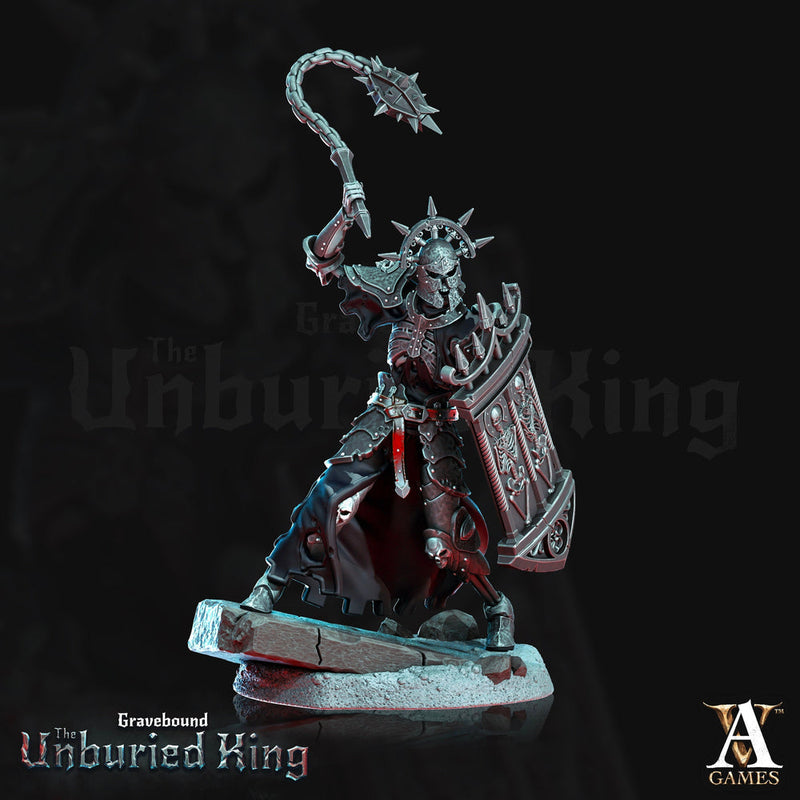 Undead Knight, Death Knight, Undead Paladin | 28mm, 32mm, 54mm ,75mm Scale | Dungeons and Dragons Miniatures | Pathfinder| Archvillain games - Only-Games