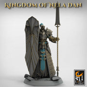 High Elf Praetaorian Spear and Shield , Moon Elf,  Eladrin Unpainted  | 28mm, 32mm,54mm,75mm Scales | Dungeons and Dragons | Pathfinder | - Only-Games