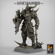 Fighter Flail, Light Soldier, Oathbreaker Paladin,  Unpainted Miniature | 28mm, 32mm,54mm,75mm Scales | Dungeons and Dragons | Pathfinder | - Only-Games