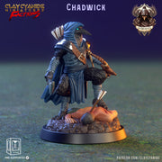 Kenku, Raven Folk Aarakocra  Fighter Ranger Paladin Cleric| 28mm, 32mm,54mm,75mm Scale Resin Miniature | Dungeons and Dragons | Clay Cyanide - Only-Games