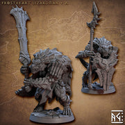 Lizardfolk, Lizardman, Fighter, Range, Paladin PC NPC  | 28mm,32mm,54mm,75mm Scale Resin Miniature | Dungeons and Dragons |Artisan Guild - Only-Games