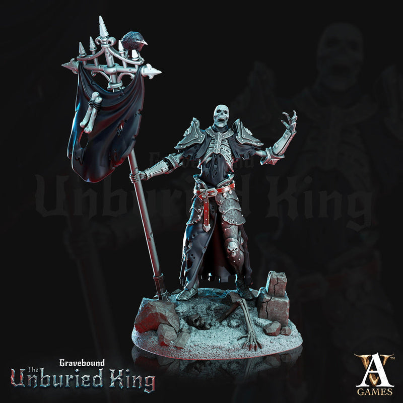 Undead Knight, Death Knight, Undead Paladin | 28mm, 32mm, 54mm ,75mm Scale | Dungeons and Dragons Miniatures | Pathfinder| Archvillain games - Only-Games
