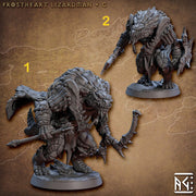 Lizardfolk, Lizardman, Fighter, Range, Paladin PC NPC  | 28mm,32mm,54mm,75mm Scale Resin Miniature | Dungeons and Dragons |Artisan Guild - Only-Games
