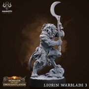 Leonin LionFolk Fighter Barbarian Unpainted | 28mm,32mm,54mm,75mm Scale | Resin | Dungeons and Dragons D&D 5e  | Pathfinder |Flesh of Gods - Only-Games