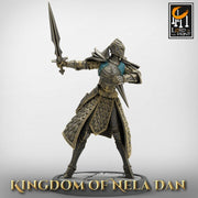 High Elf Helm Ranger Fighter Sword Dagger, Moon Elf,  Eladrin Unpainted  | 28mm, 32mm,54mm,75mm Scales | Dungeons and Dragons | Pathfinder | - Only-Games