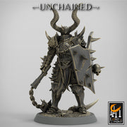 Fighter Flail, Light Soldier, Oathbreaker Paladin,  Unpainted Miniature | 28mm, 32mm,54mm,75mm Scales | Dungeons and Dragons | Pathfinder | - Only-Games